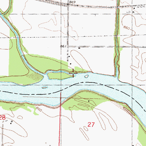Topographic Map of Muddy Creek, KS