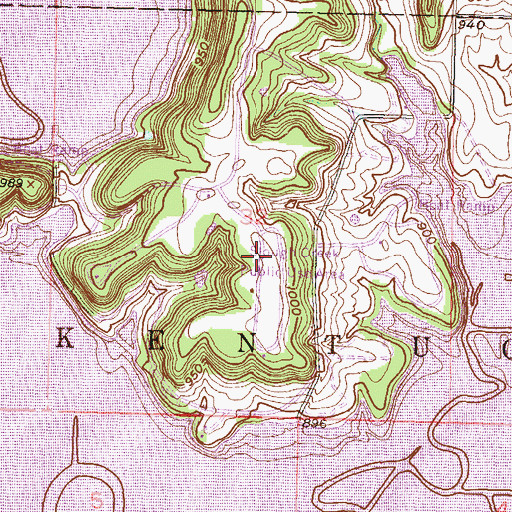 Topographic Map of Slough Creek Public Use Area, KS
