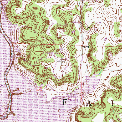 Topographic Map of Longview Public Use Area, KS