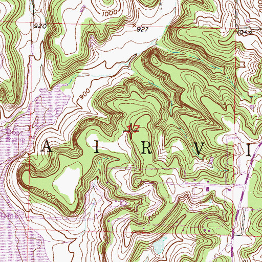Topographic Map of Township of Fairview, KS