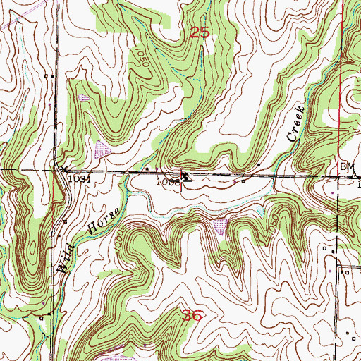 Topographic Map of Dick School, KS