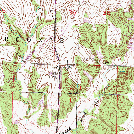 Topographic Map of Wellman School (historical), KS