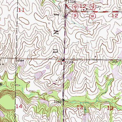 Topographic Map of Parsons School, KS