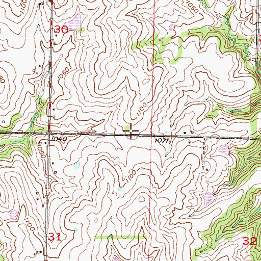 Topographic Map of Woodstock School, KS