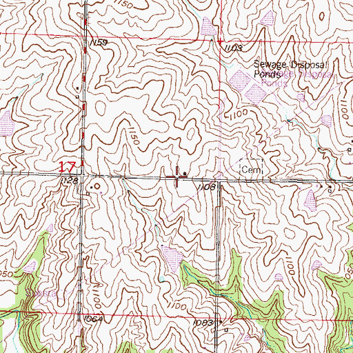 Topographic Map of Wild Horse School, KS
