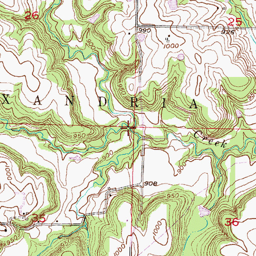 Topographic Map of South Fork Fall Creek, KS