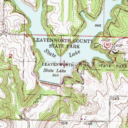 Topographic Map of State Lake, KS