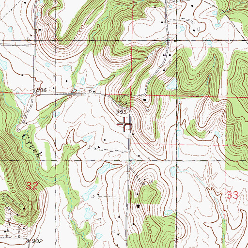 Topographic Map of Friendship Valley School, KS