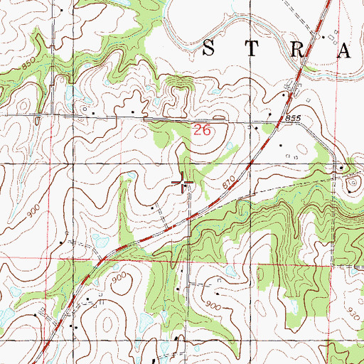 Topographic Map of Smith School, KS