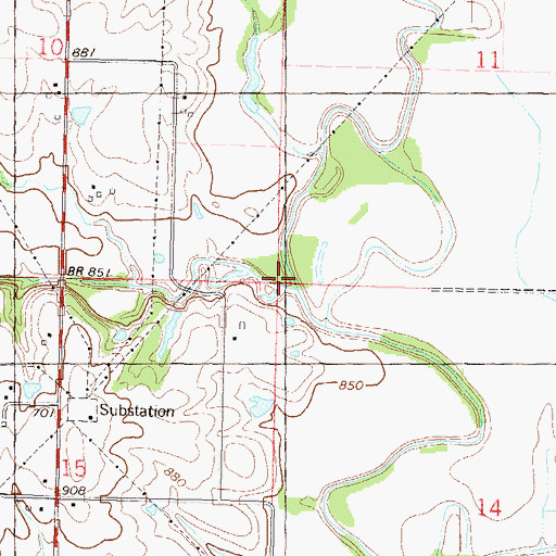 Topographic Map of Jarbalo Creek, KS