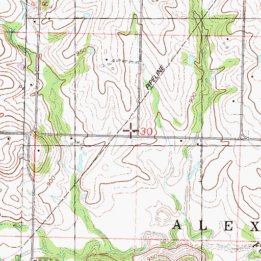 Topographic Map of Centennial School (historical), KS