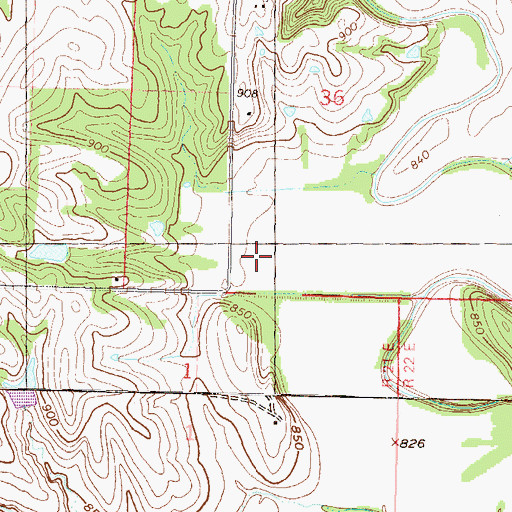 Topographic Map of Township of Stranger, KS