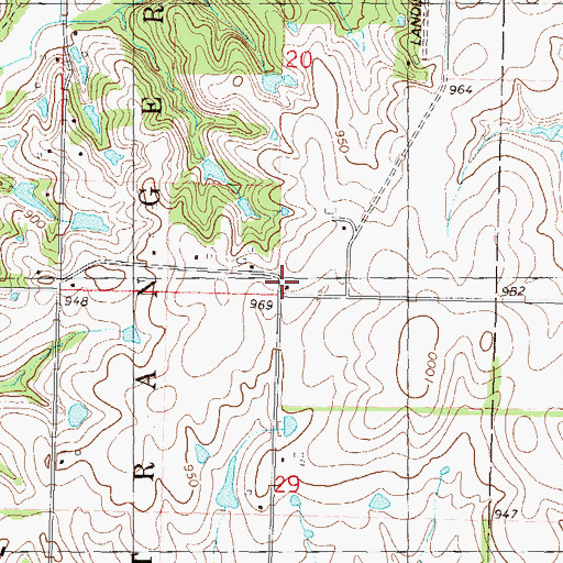 Topographic Map of Timber Ridge School, KS