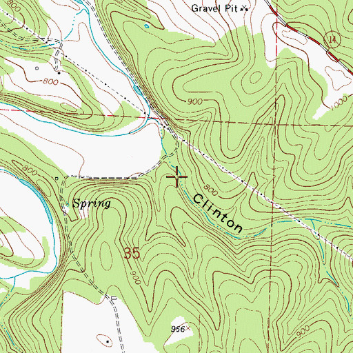 Topographic Map of Clinton Hollow, AR