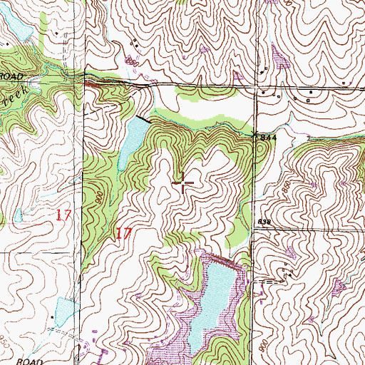 Topographic Map of Hancock Airport (historical), KS