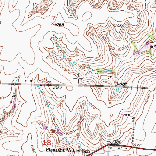 Topographic Map of Township of Dover, KS