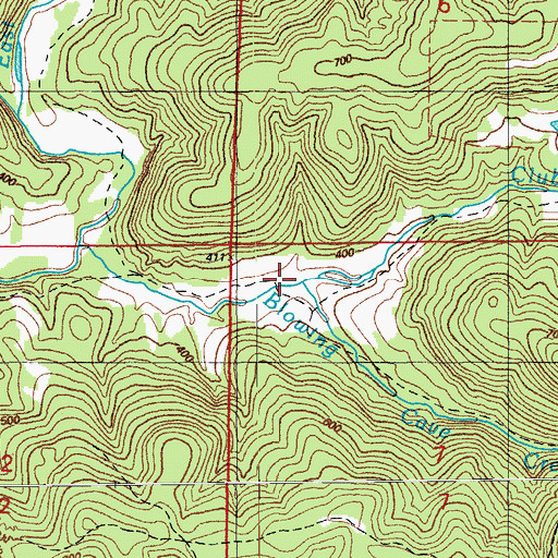 Topographic Map of Clubhouse Spring Branch, AR