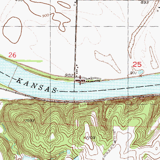 Topographic Map of Camp Mattingly, KS