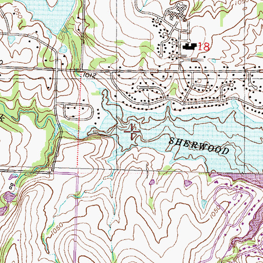 Topographic Map of Township of Mission, KS