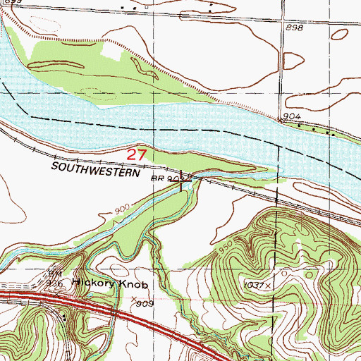 Topographic Map of Blacksmith Creek, KS