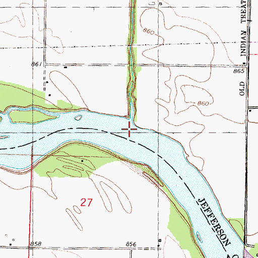 Topographic Map of Prairie Creek, KS