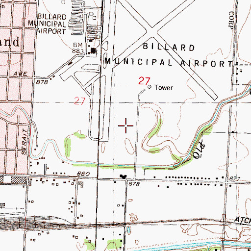 Topographic Map of Old Channel Shunganunga Creek, KS
