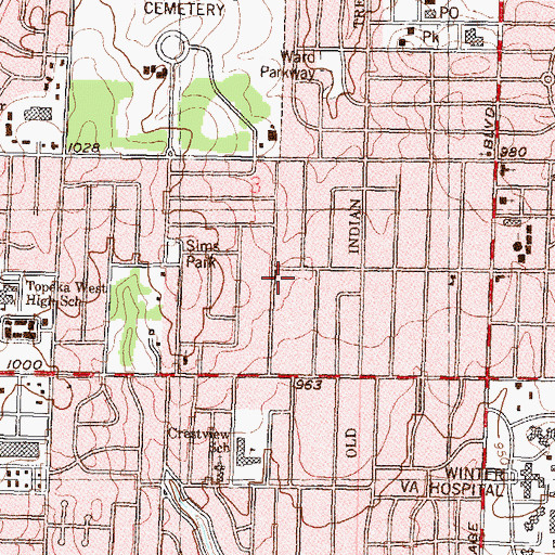 Topographic Map of Hope Street Academy, KS