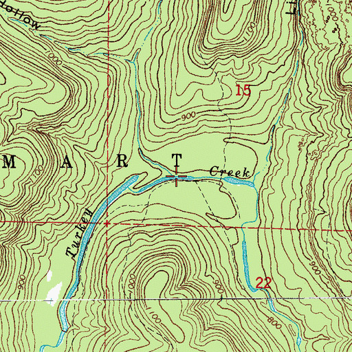 Topographic Map of Coal Hollow, AR