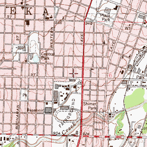 Topographic Map of Crane Junior High School (historical), KS