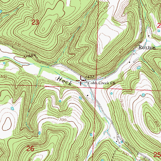 Topographic Map of Cobb Creek Church, AR