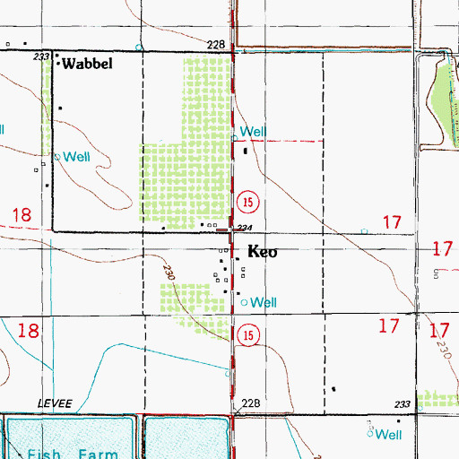 Topographic Map of Cobbs, AR