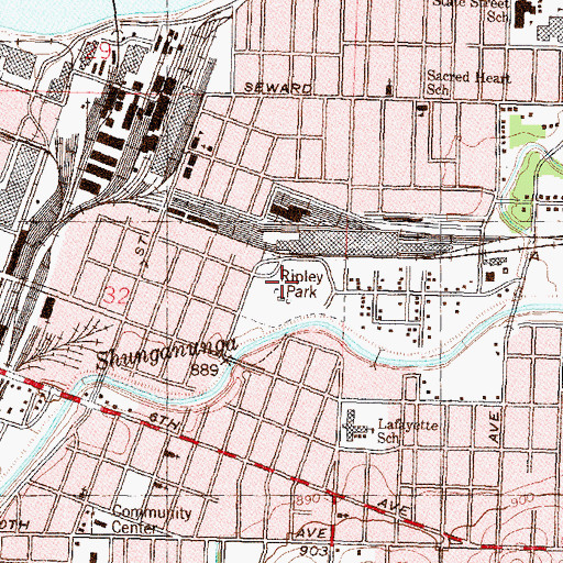 Topographic Map of Ripley Park, KS