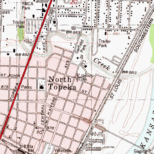 Topographic Map of Quincy Elementary School, KS