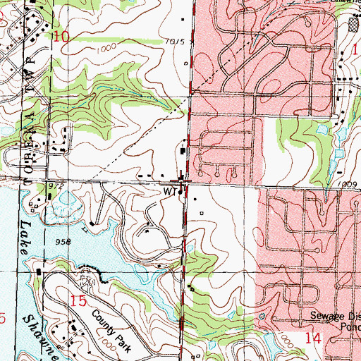 Topographic Map of Benham School (historical), KS