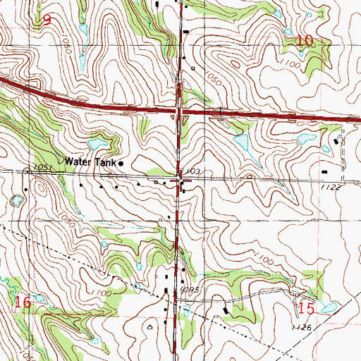 Topographic Map of Millikin School, KS