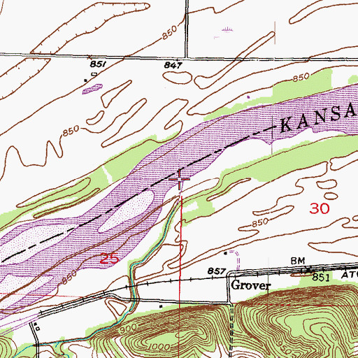 Topographic Map of Spring Creek, KS