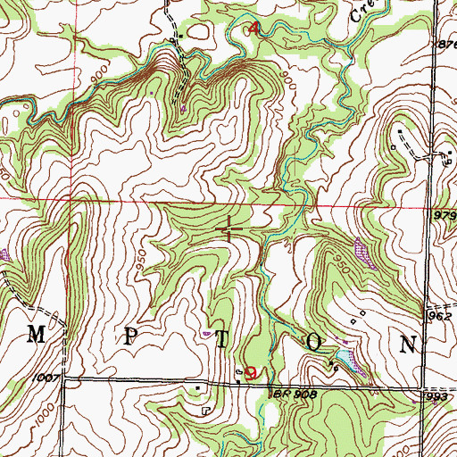 Topographic Map of Township of Lecompton, KS