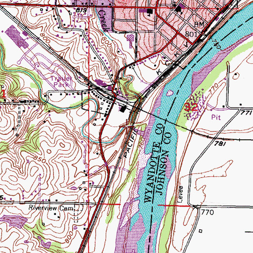 Topographic Map of Spring Creek, KS