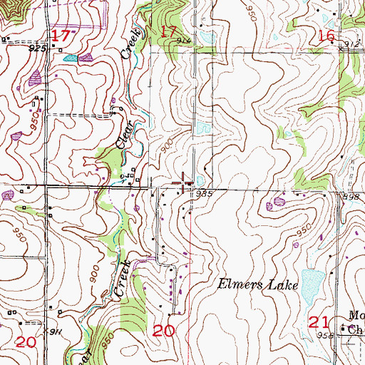 Topographic Map of Virginia School (historical), KS