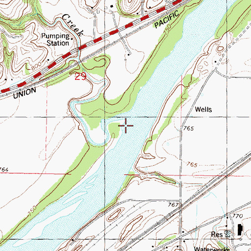 Topographic Map of Little Turkey Creek, KS