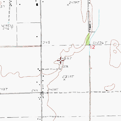 Topographic Map of Coffman Cemetery, AR