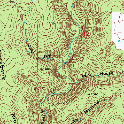 Topographic Map of Cold Hollow, AR