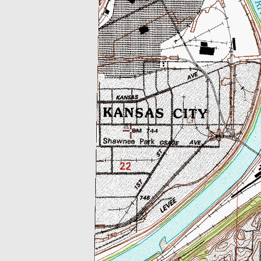 Topographic Map of Ingalls School (historical), KS