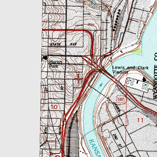 Topographic Map of Saint John Holy Family Upper School, KS