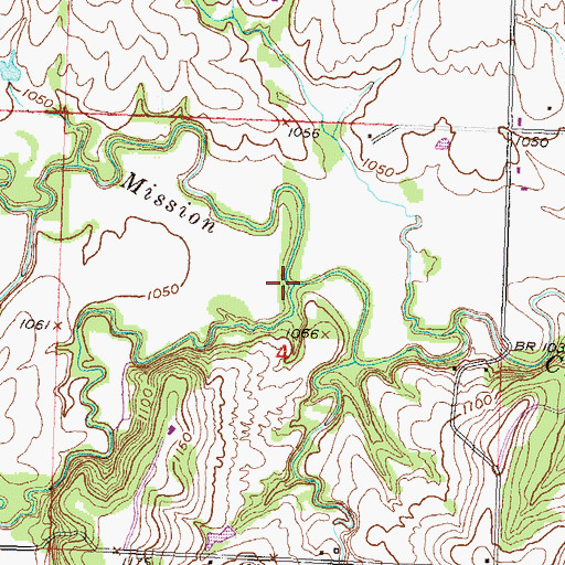 Topographic Map of Massasoit Creek, KS