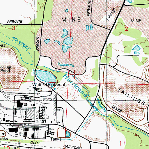 Topographic Map of Cold Spring Branch, AR