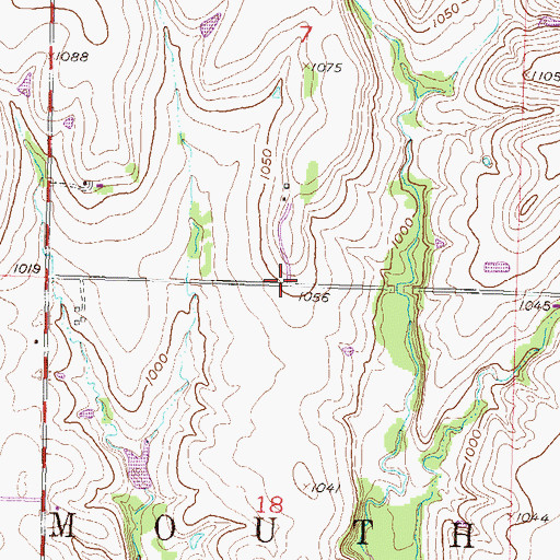 Topographic Map of Township of Monmouth, KS