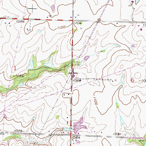 Topographic Map of Lyons School (historical), KS