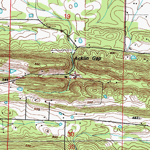 Topographic Map of Cold Springs Church, AR