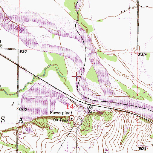 Topographic Map of Baldwin Creek, KS